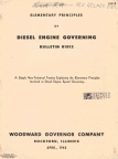  DIESEL ENGINE GOVERNING THEORY OF OPERATION.